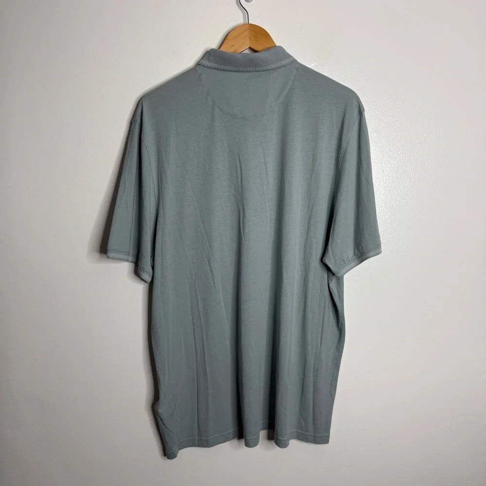 Ted Baker Men's Tortilla Tipped Polo‎ Pale Blue XXL Short Sleeves Preppy Casual